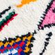 Berber carpet Azilal ecru with colorful patterns 2,33x1,40m