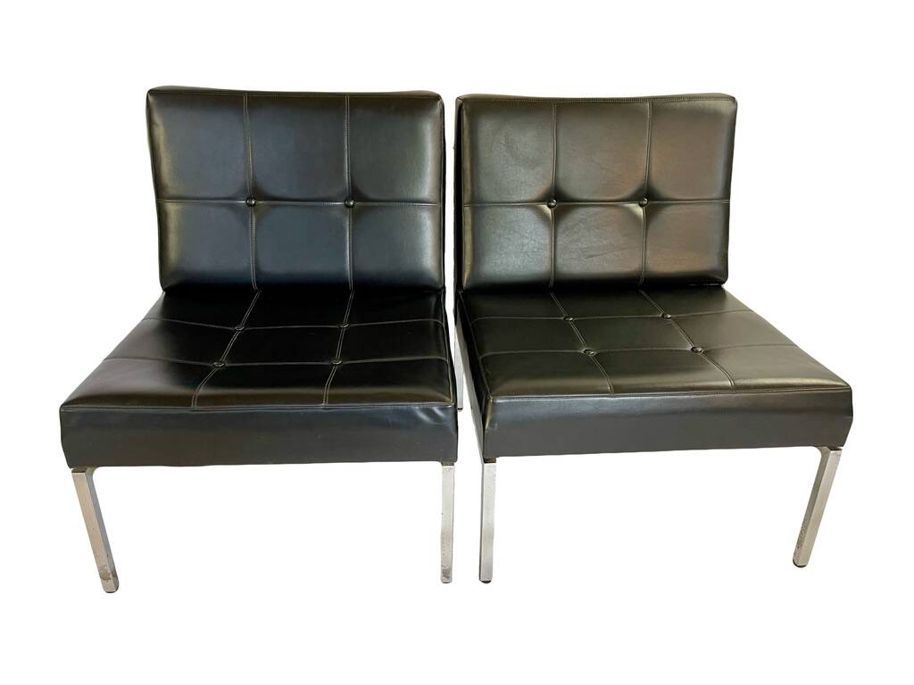 Pair of "samurai" armchairs by Joseph-André Motte for Airborne, 1970