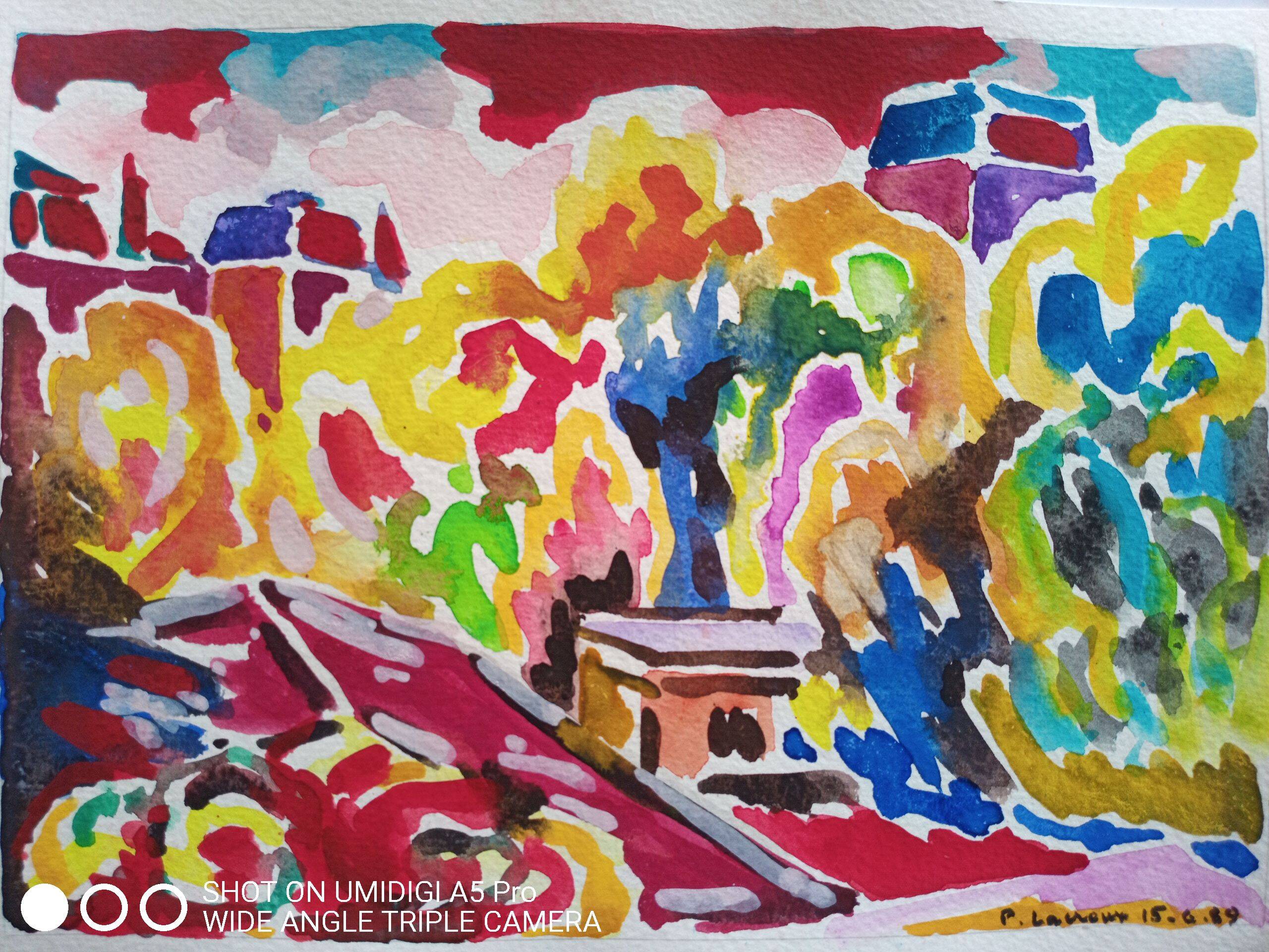 Pierre Lacroux (1909-1993) Gouache on paper 24 x 32 cm - from 1989 - (295)
