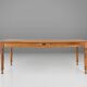 Rustic Elm Dining Table with Drawer, France 1850s