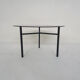 Table basse ronde en verre et en métal Pays-Bas des années 1960