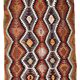 4x10 Red Green Tribal Kilim Rug 130x295Cm