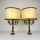 Lampes de table en bronze, Italie, années 1950, lot de 2