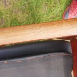 Vintage Scandinavian chairs 1970 teak and skaï