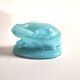 Vallerysthal easter rabbit box in blue opaline from 1900