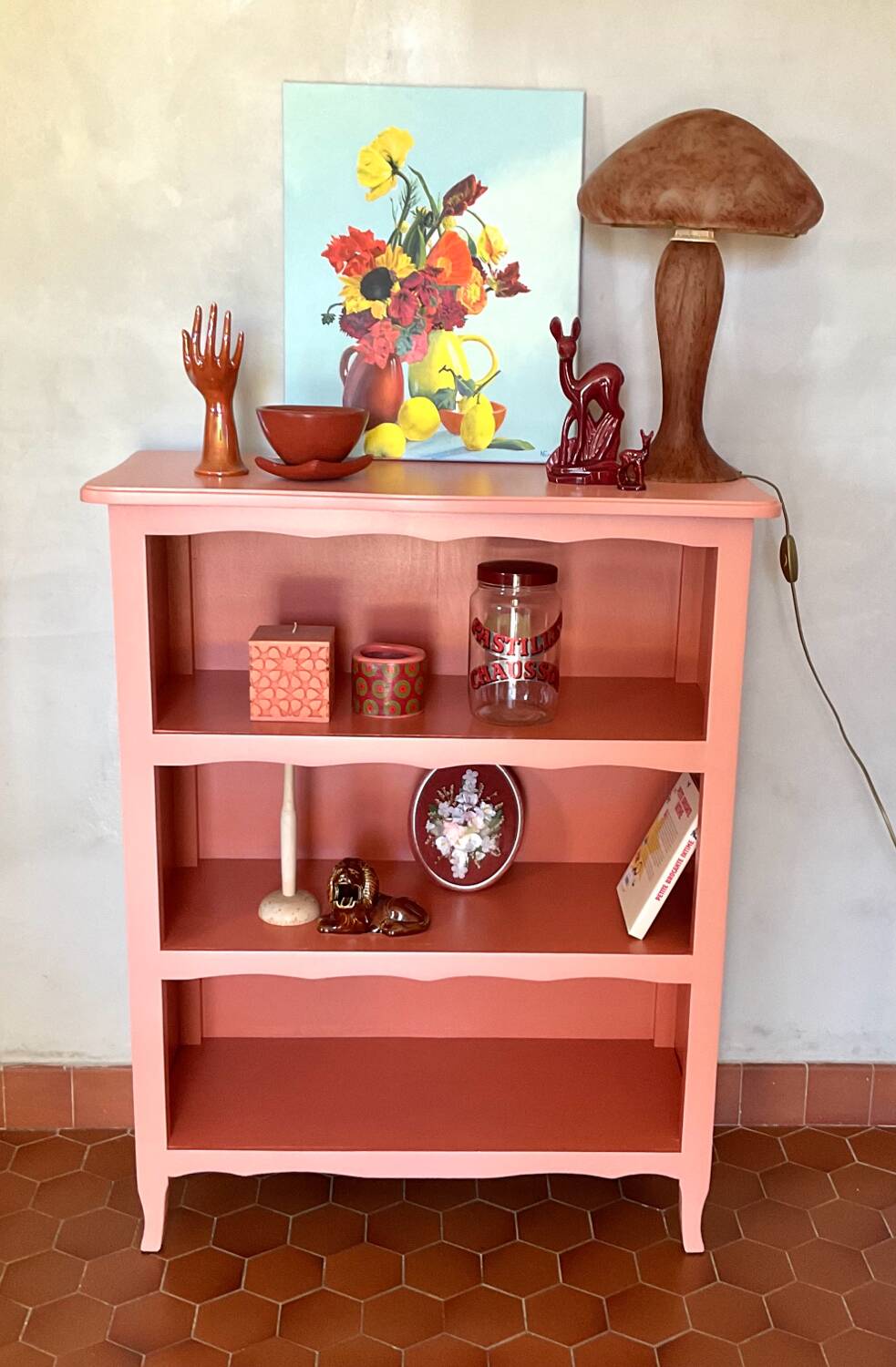 Bibus vintage terracotta bookcase