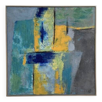 Abstract acrylic painting on canvas