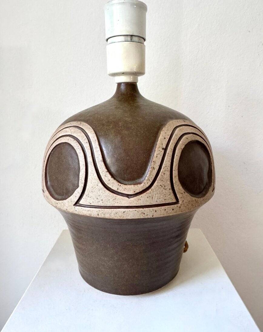 Stoneware table lamp by Marianne Starck for Michael Andersen Bornholm, Denmark, 1960s