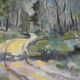 Tableau, huile sur toile, paysage de Provence, la Drome, années 40