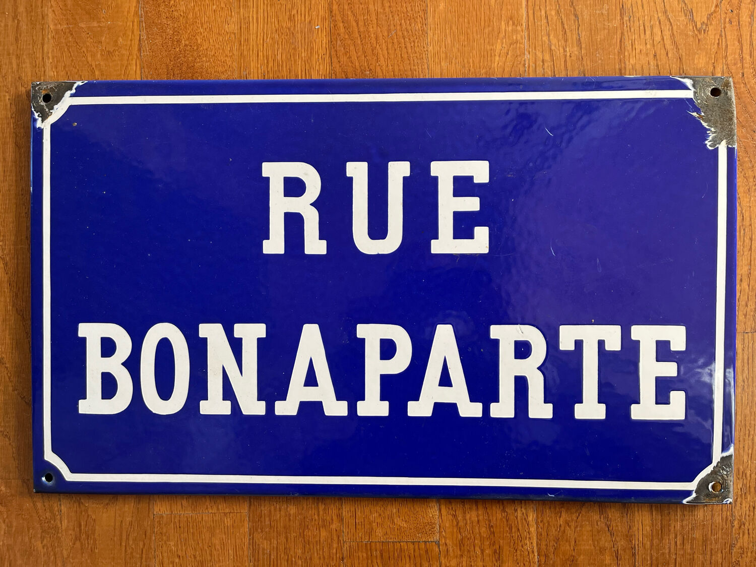 Old enamelled street sign