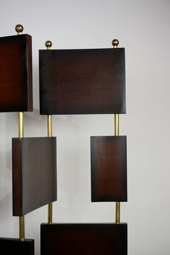 Wooden and brass screen