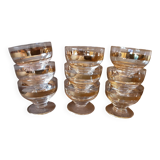 Set of 9 vintage digestif glasses