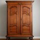 Burgundian wardrobe from the Louis XIII period in solid walnut.