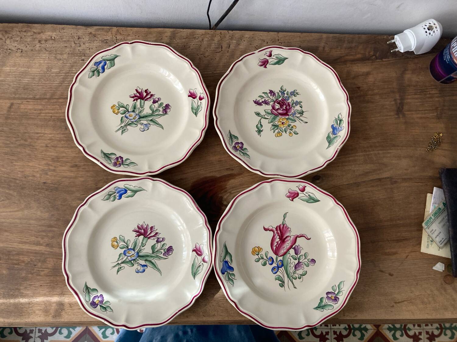 4 digoin sarreguemines cambet plates