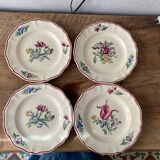 4 assiettes digoin sarreguemines cambet