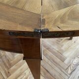 Directoire half-moon walnut dining table