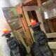 Pair of garden candlesticks