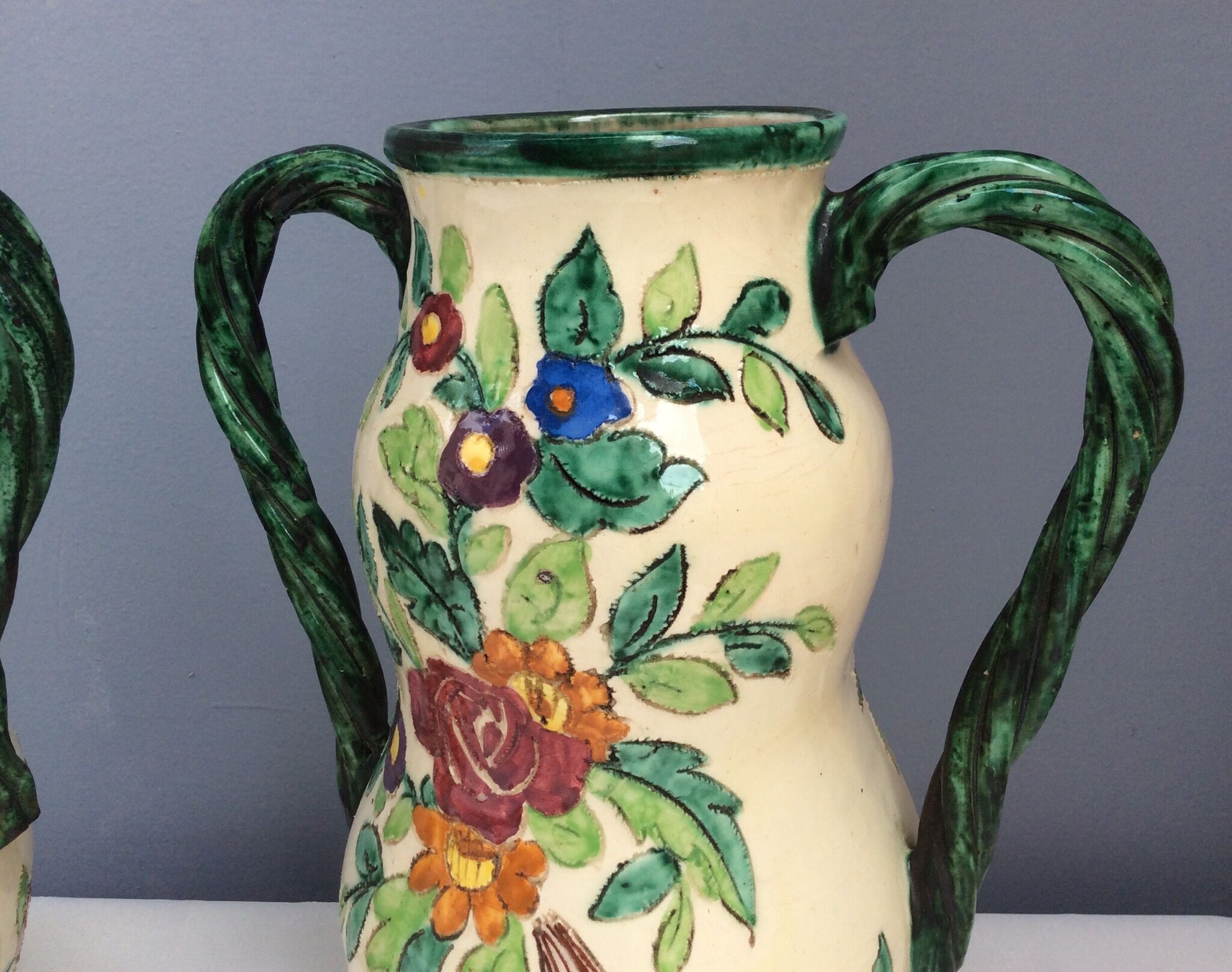 Pair of Cerart Monaco ceramic vases, 60s