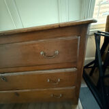 Large Louis-Philippe chest of drawers in solid oak - 140 cm