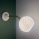 Applique globe vintage en verre de Clichy blanc