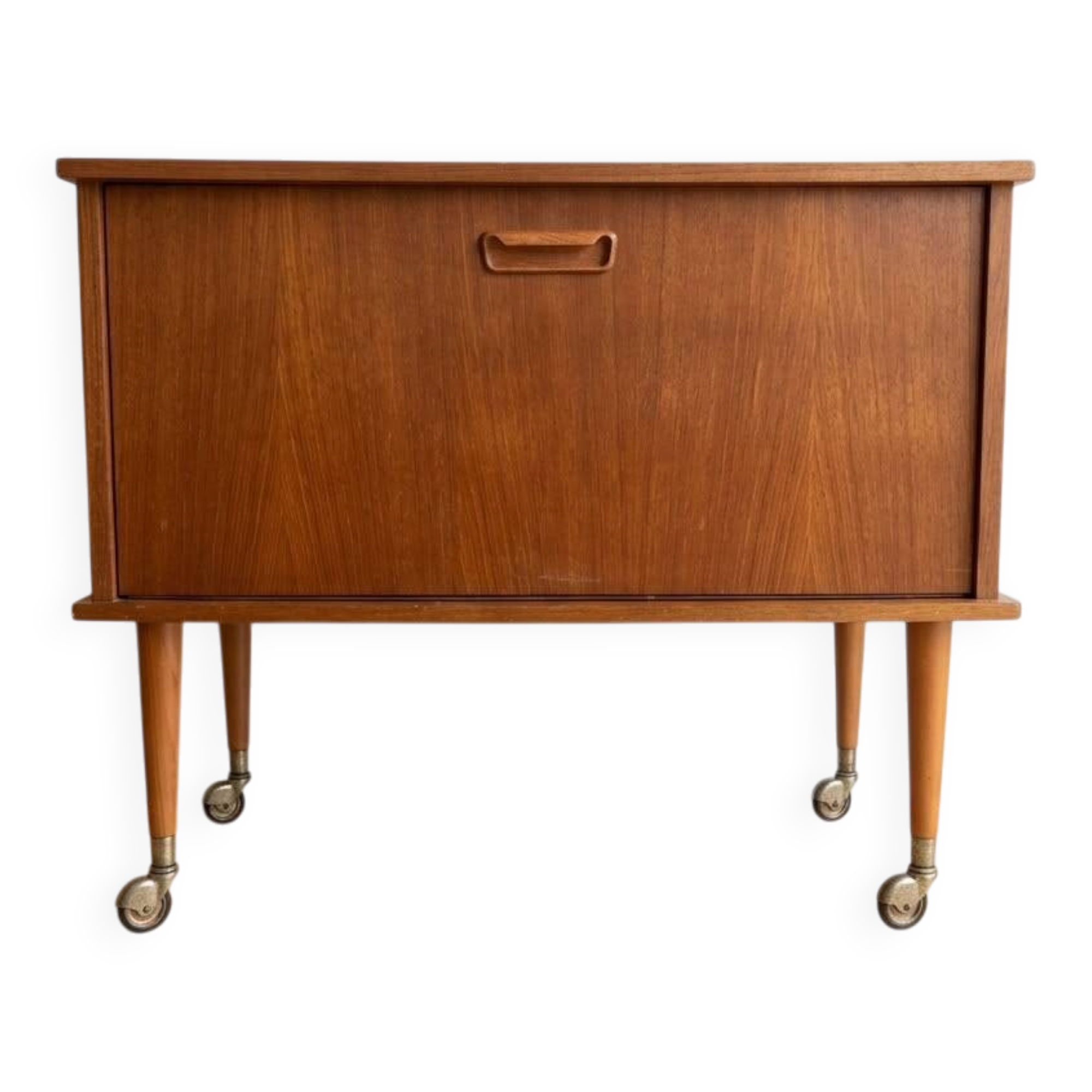 Meuble bar scandinave vintage en teck