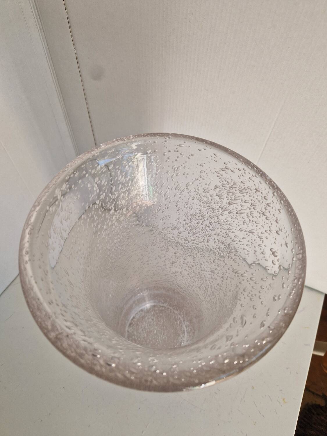 Large bubble glass vase in Biot style