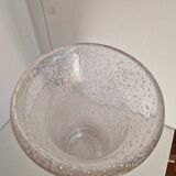Large bubble glass vase in Biot style