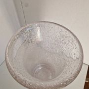 Grand vase en verre bullé style biot