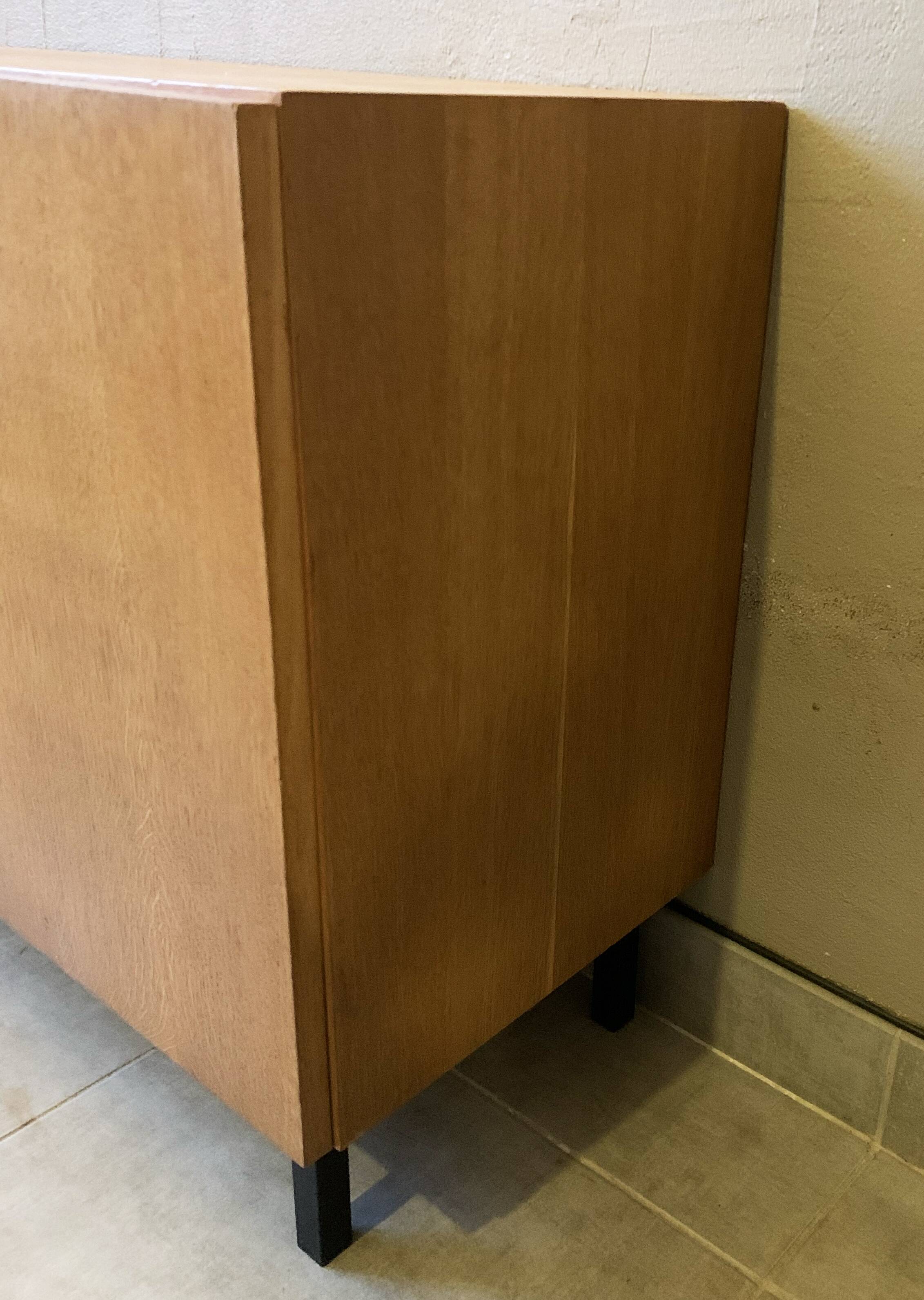 Scandinavian vintage chest of drawers from the 60s in light oak