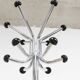 Coat rack with 12 chrome and black plastic hooks, 1960s