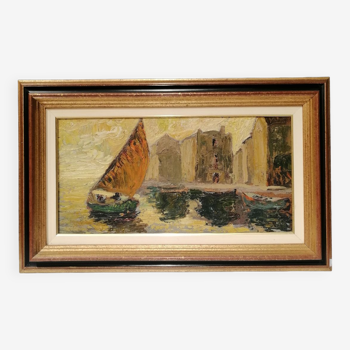 Oil on panel by Henri Olive des Martigues