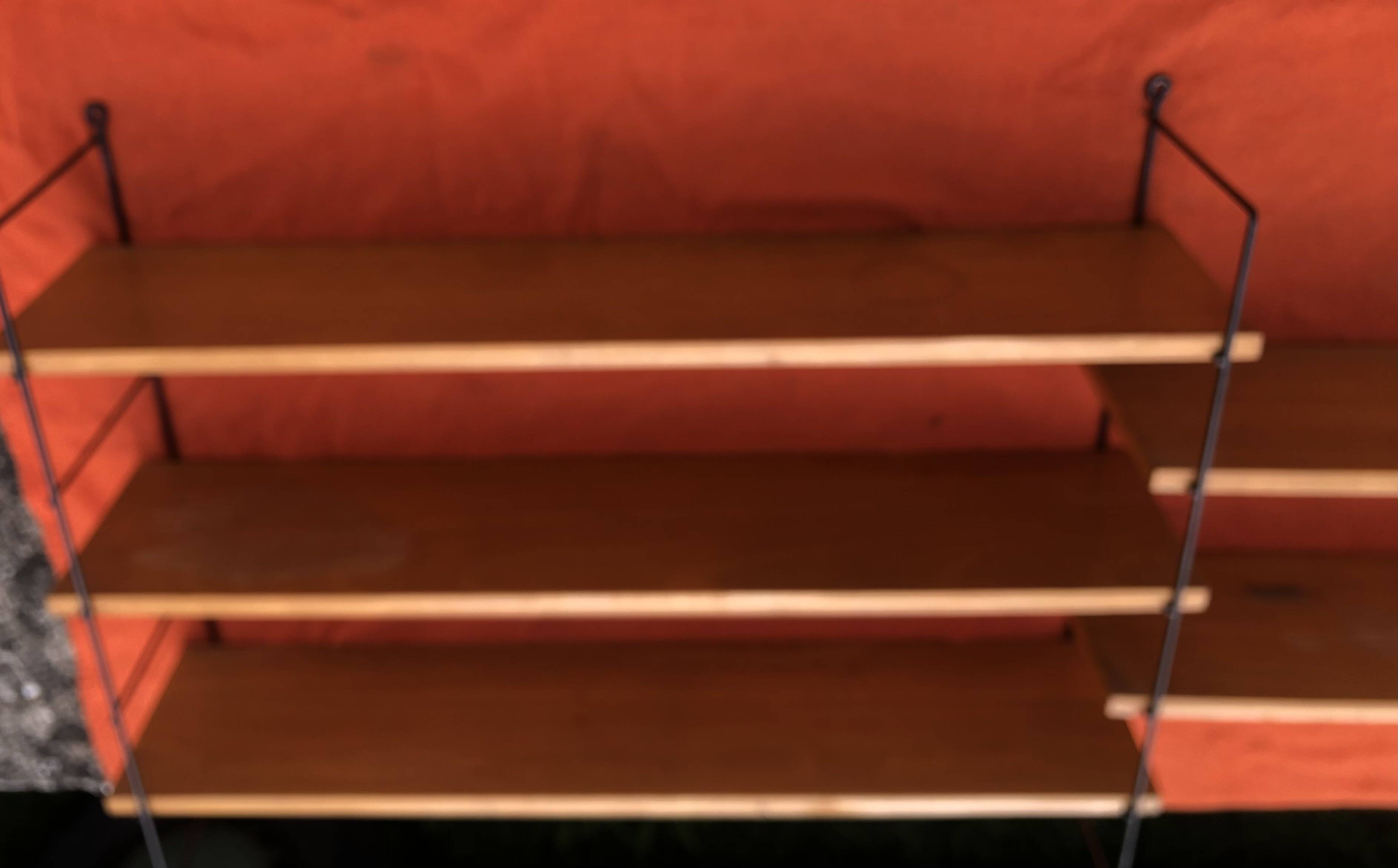 String double wall shelf from the 60s