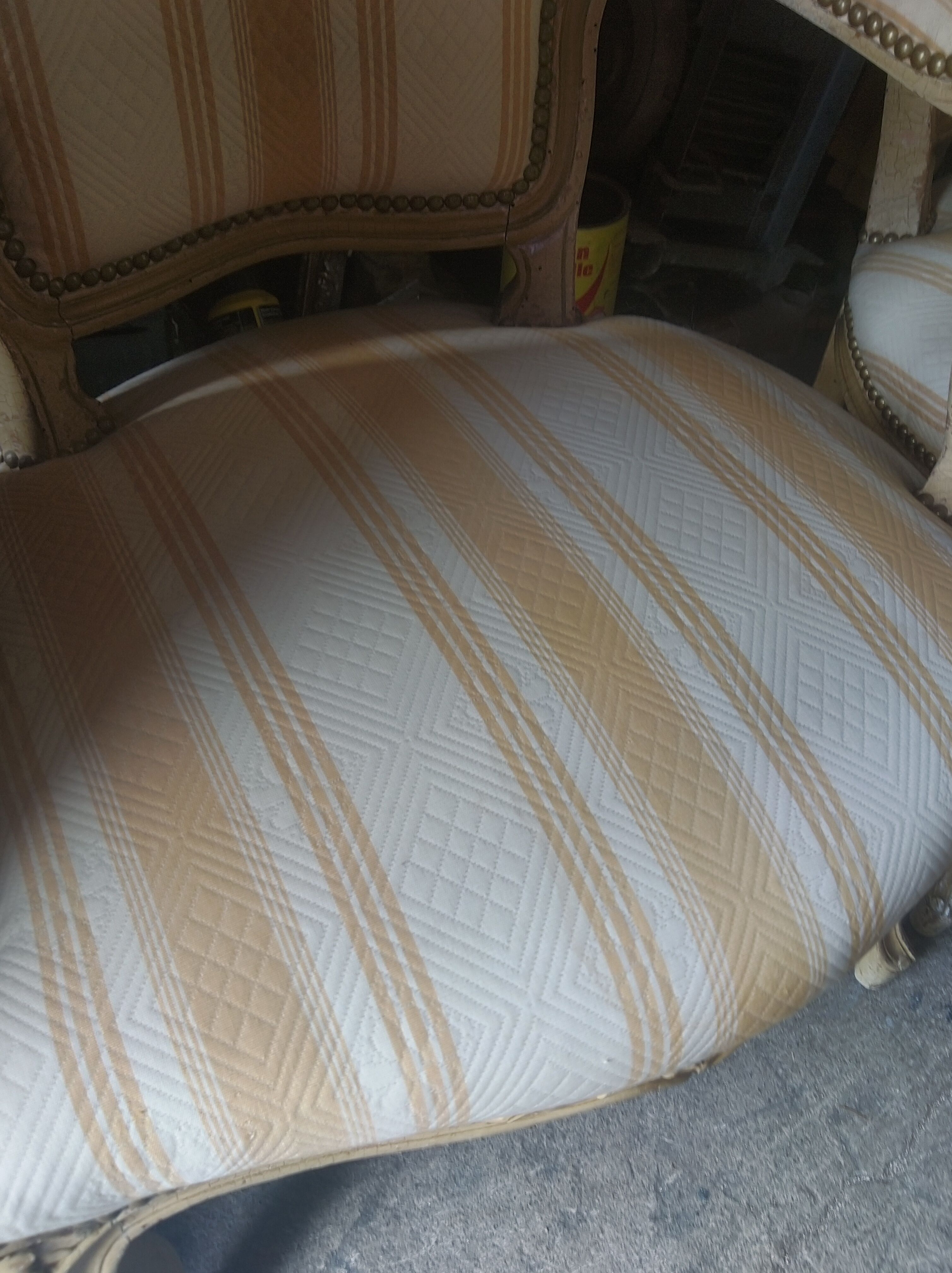 Pair of Louis XV style convertible armchairs
