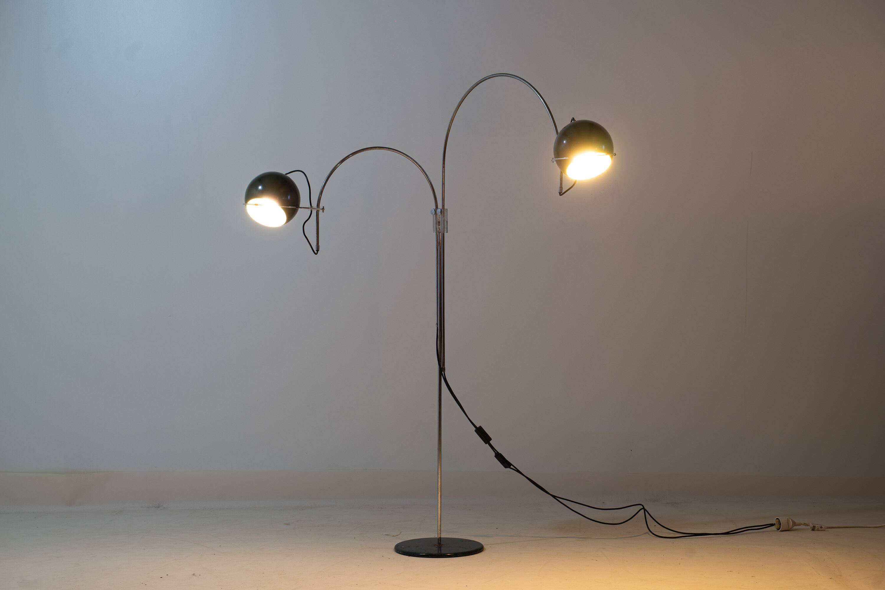 Mid Century GEPO Double Arc Space Age Eyeball Floor Lamp