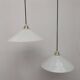 Pair of opaline pendant lights