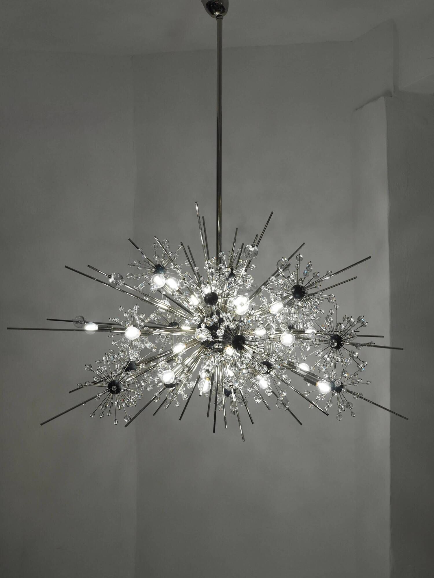 Chandelier "Metropolitan" Met Starburst by Grand J. & L. Lobmeyr, an extremely rare piece.