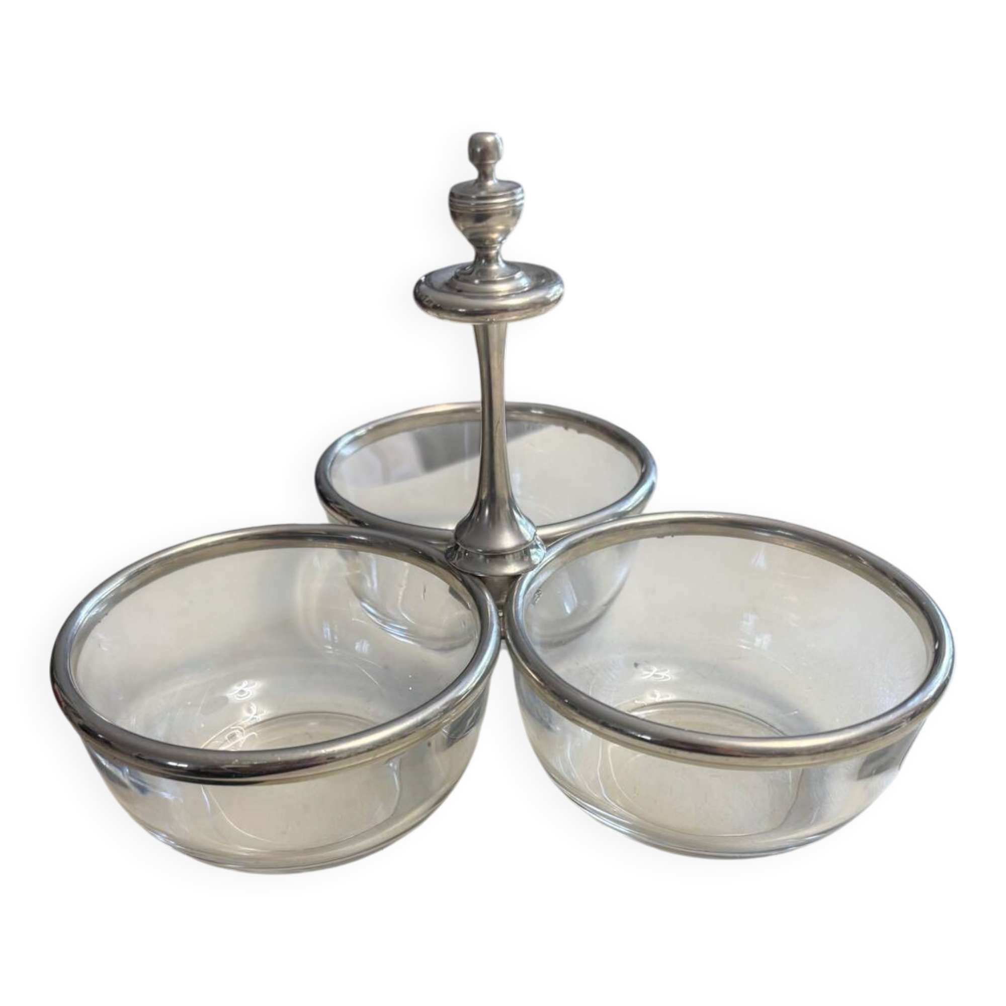 Royal signature pewter and crystal servant