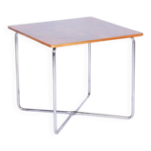 Bauhaus Table in Caucasian Walnut & Chrome attributed to Robert Slezák, Czech, 1930s