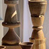 Pawn Natural - Stool, side table, end table in solid mango wood