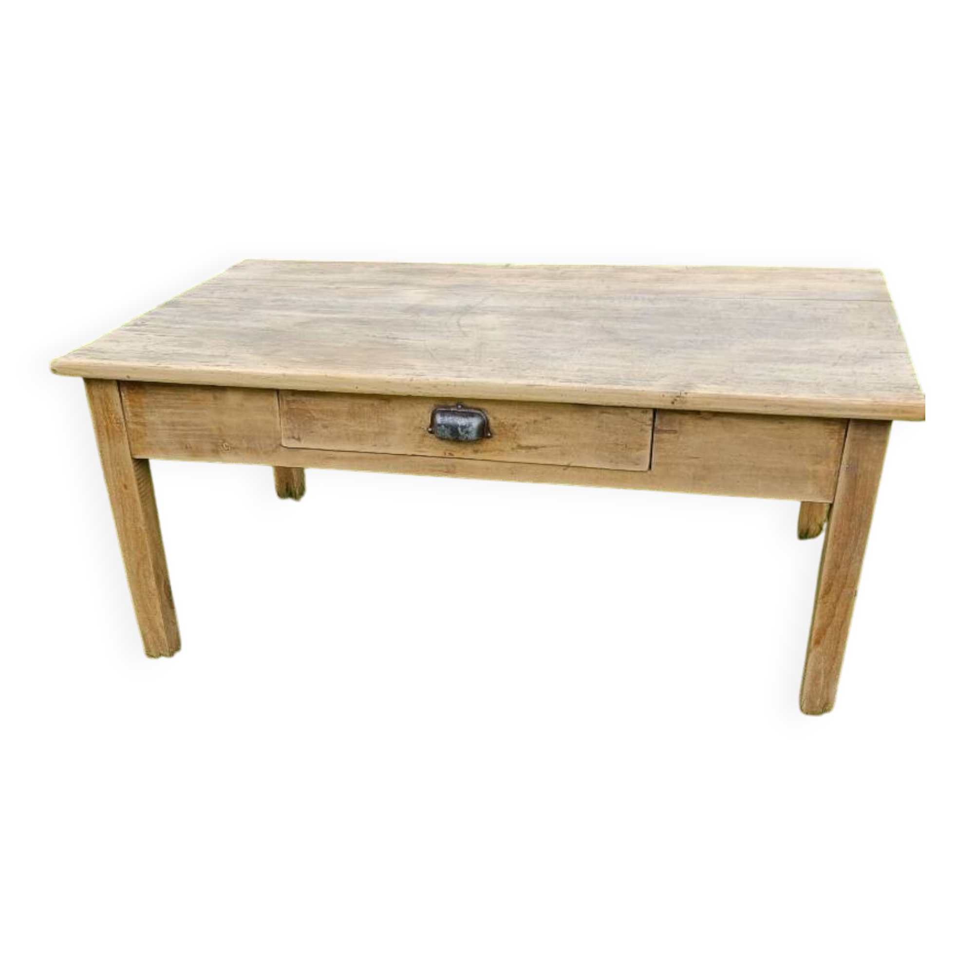 Raw wood coffee table