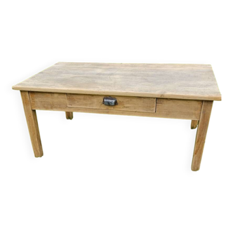 Raw wood coffee table