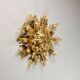 Italian gold wall or ceiling light, Banci Firenze, 1970s