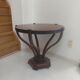 Round table Art Deco mahogany veneer on a tulip-shaped base