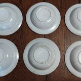 Deep plates series of six Niderviller stoneware, 20th century Cassandre decoration
