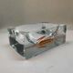 1960s rectangular ashtray or catch-all in Murano glass by Pagnin & Bon with handcrafted 24k gold finishing. Made in Italy.