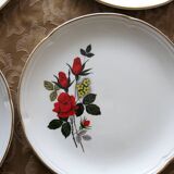 6 dessert plates from Moulin des loups, "Carmen" model, in very good condition
