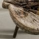 Antique Swedish Brutalist Wooden Side Sofa Coffee Table, 1800s