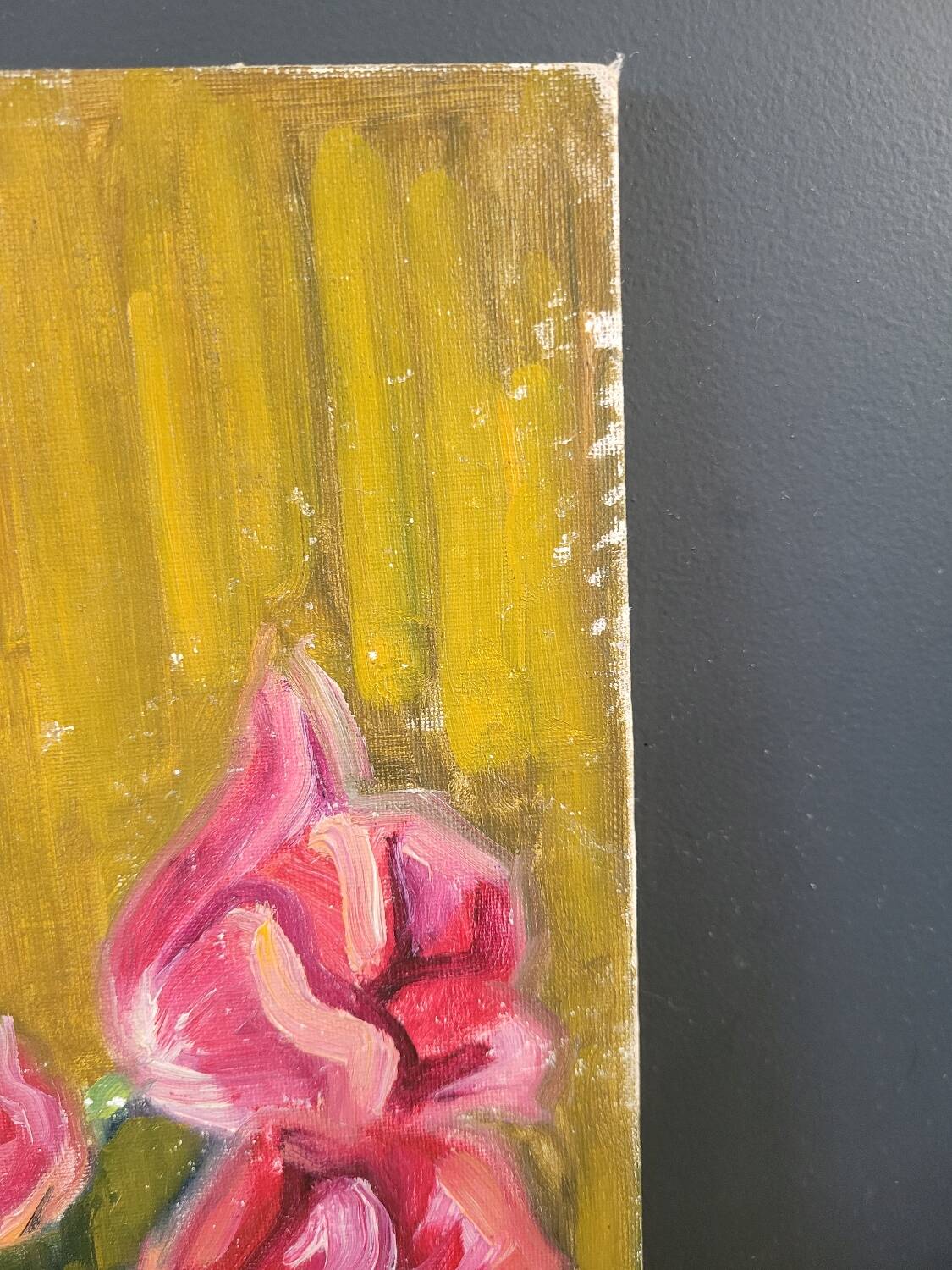 Oil painting on canvas bouquet signed A Parisis