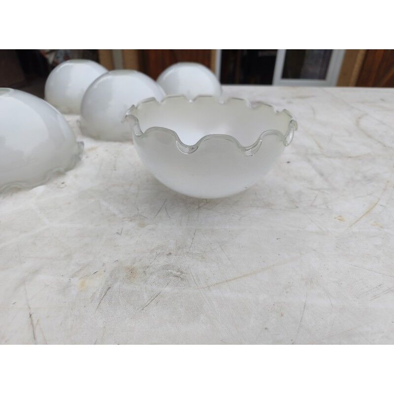 Lot de 5 opalines blanches