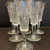6 flûtes à champagne en cristal taillé